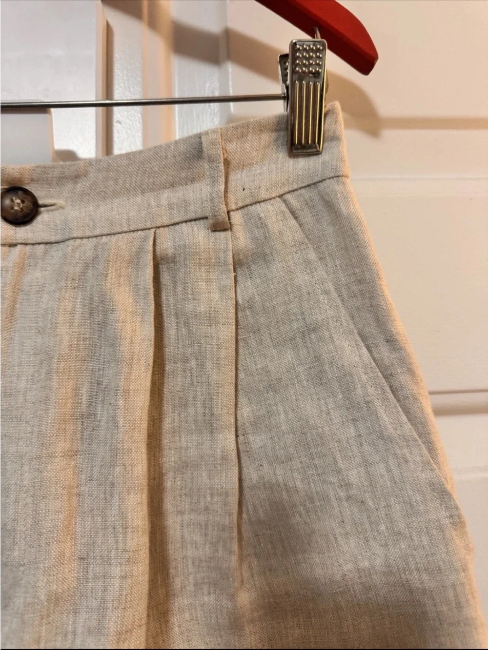Reformation Mason Linen Pants in Oatmeal Size 2 NWOT